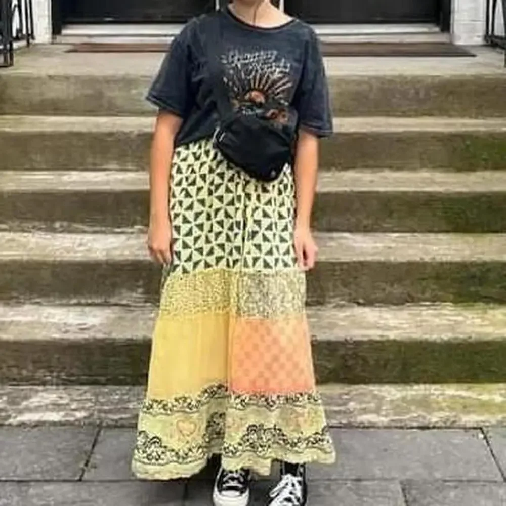 Yellow multi color boho maxi dress - Picture 5 of 5